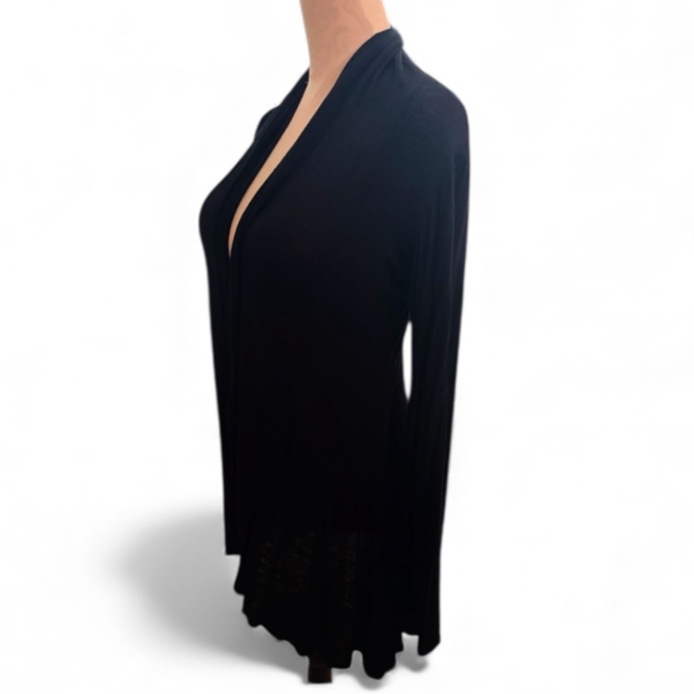Rachel Rachel Long Lightweight Knit Duster Cardigan Style Open Front Size XL GUC